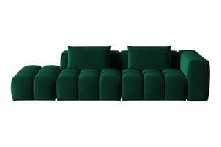 Canapé gauche modulaire Lorella - Vert bouteille
