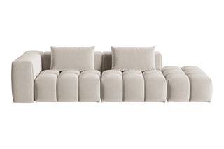 Canapé droit modulaire Lorella - Beige clair