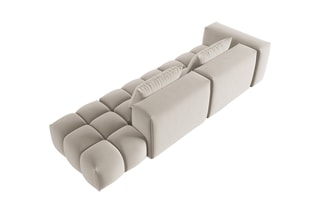 Canapé droit modulaire Lorella - Beige clair