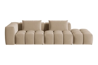 Canapé droit modulaire Lorella - Sable