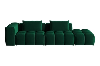 Canapé droit modulaire Lorella - Vert bouteille