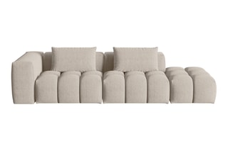 Canapé droit modulaire Lorella - Sable