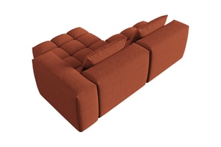 Canapé d'angle droit modulaire Lorella - Corail