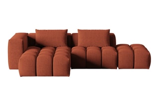 Canapé d'angle gauche modulaire Lorella - Corail