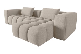 Canapé d'angle droit modulaire Lorella - Sable