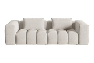 Canapé modulaire Lorella - Beige - 3 places - Revêtement en tissu structurel
