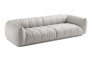 Canapé modulaire Julia - Gris clair - 4 places - En polyester et nylon