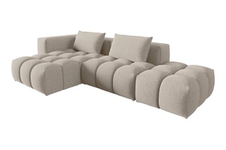 Canapé d'angle gauche modulaire Lorella - Sable