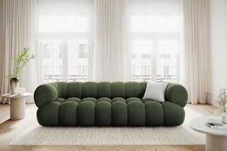 Canapé modulaire Maurice - Vert - 4 places - Toucher velours