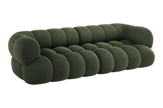 Canapé modulaire Maurice - Vert - 4 places - Toucher velours
