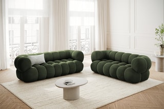 Canapé Maurice - Vert foncé - 2 places - Toucher velours