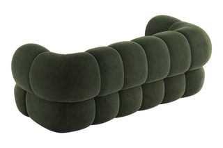 Canapé Maurice - Vert foncé - 2 places - Toucher velours