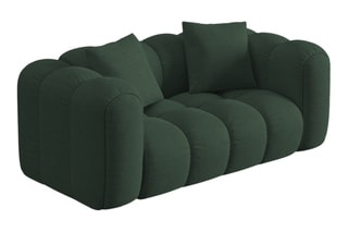 Canapé Elise - Vert foncé - 2 places - En tissu chenille
