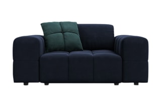 Chauffeuse Luc - Bleu foncé - 1 place - Tissu velours