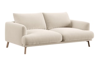 Canapé Margot - Beige - 2 places - En tissu velours