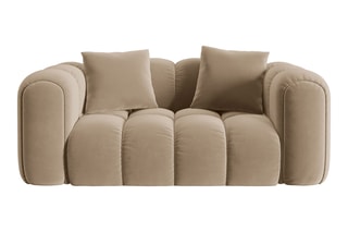 Canapé Elise - Beige - 2 places - En tissu velours