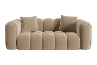 Canapé Elise - Beige - 3 places - En tissu velours
