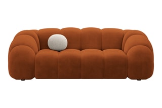 Canapé Lyna - Camel - 3 places - En tissu velours