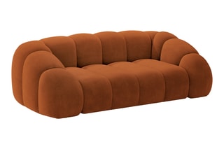 Canapé Lyna - Camel - 3 places - En tissu velours