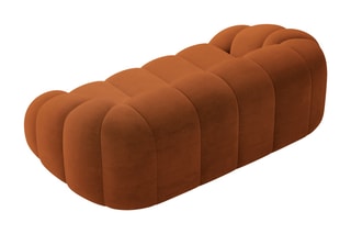 Canapé Lyna - Camel - 3 places - En tissu velours