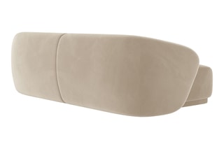 Canapé Louis - Beige - 4 places - Tissu velours