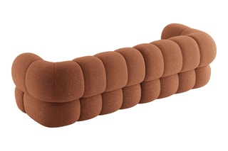 Canapé modulaire Maurice - Rouge brique - 4 places - En tissu chenille