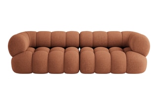 Canapé modulaire Maurice - Rouge brique - 4 places - En tissu chenille