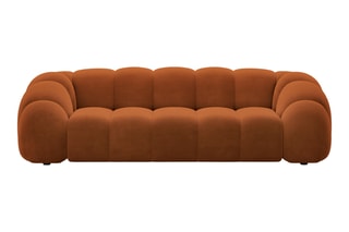 Canapé Lyna - Camel - 4 places - En tissu velours