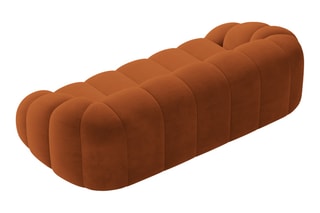 Canapé Lyna - Camel - 4 places - En tissu velours