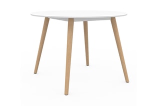 Mesa de jantar Stacy - Branco e natural