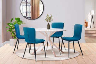 4 cadeiras Margot - Azul-pato
