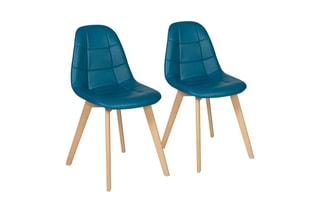 2 cadeiras Rafaela - Azul-pato