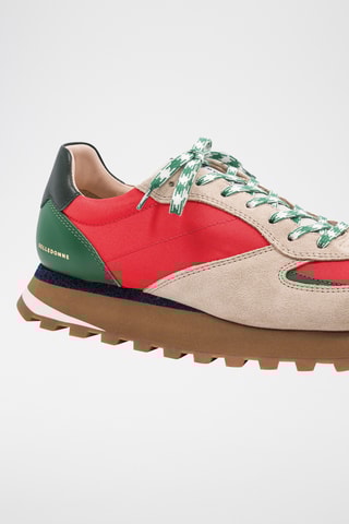 Leren Platform Sneakers - Beige