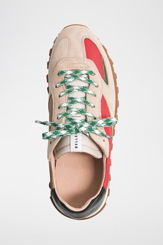 Leren Platform Sneakers - Beige