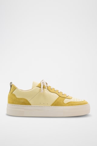 Leren Platform Sneakers - Geel