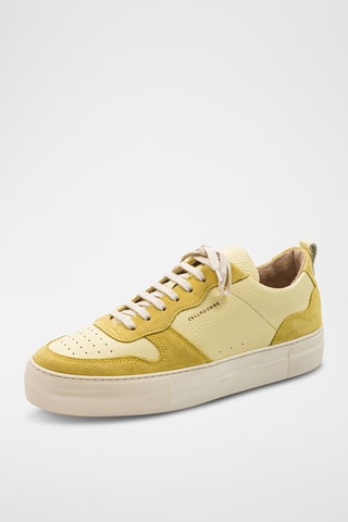 Leren Platform Sneakers - Geel