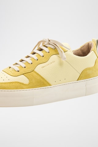 Leren Platform Sneakers - Geel