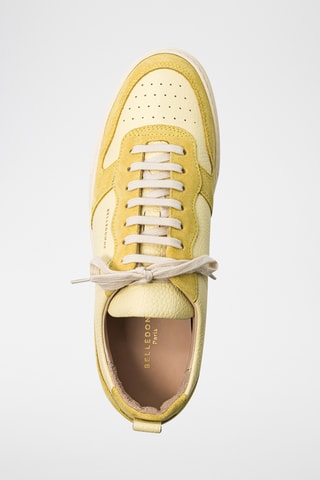 Leren Platform Sneakers - Geel