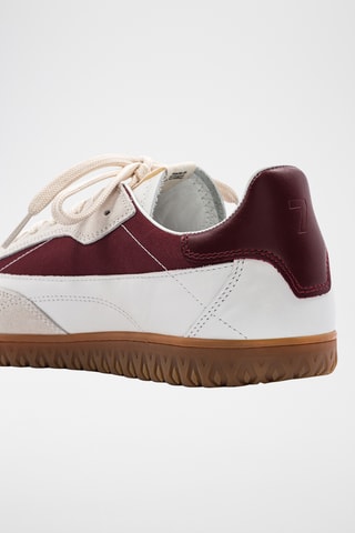 Leren Sneakers - Bordeauxrood