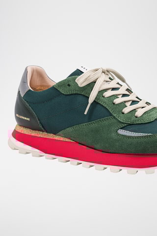 Leren Platform Sneakers - Groen