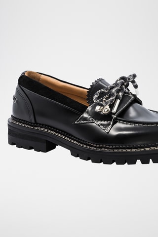 Hoge Leren Mocassins - Zwart