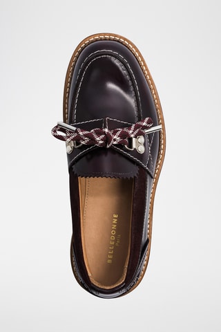 Leren Platform Mocassins - Bordeauxrood