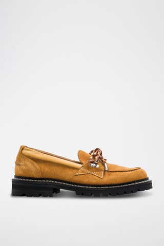 Leren Platform Mocassins - Lichtbruin