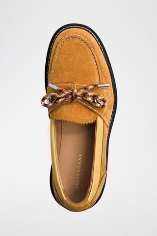 Leren Platform Mocassins - Lichtbruin