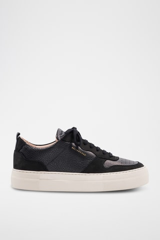 Leren Platform Sneakers - Zwart