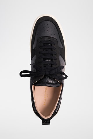Leren Platform Sneakers - Zwart