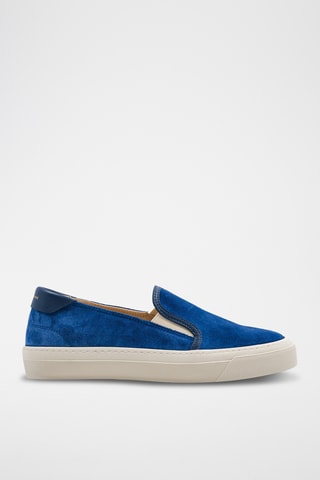 Leren Platform Slip-ons - Blauw