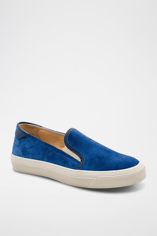 Leren Platform Slip-ons - Blauw