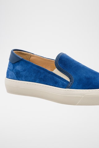 Leren Platform Slip-ons - Blauw