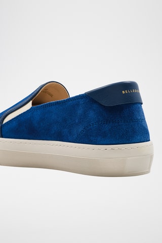 Leren Platform Slip-ons - Blauw